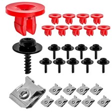 10Sets T30 Engine Splash Shield Guard Undertray Cover Screws Bolt Nut Clip Kit,