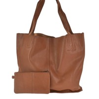 "Greenburry Shopper Leder 43X31Cm Handtasche \"Carmen\" Schultertasche Caramel"