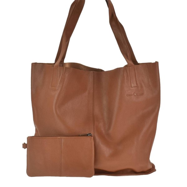 "Greenburry Shopper Leder 43X31Cm Handtasche \"Carmen\" Schultertasche Caramel"-image
