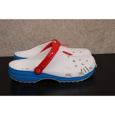 Crocs Hello Kitty Iam Classic Clog White Red Blue Mens 11 209438-100 New
