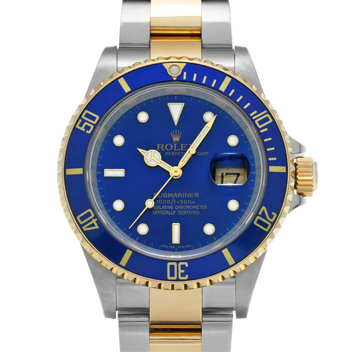 Rolex Submariner 16613 40mm Stainless Steel Blue Wristwatch #W...