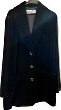 USED CHRISTIAN DIOR BLACK TAILORED JACKET, VELVET ACCEPTABLE