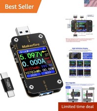 Multi-Protocol USB Load Tester with LCD Screen - Power Capacity Monitoring