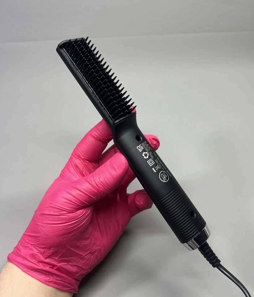 Men’s Hair Beard Straightener Brush Comb Mini Ceramic Plate Hot Mustache PTC - Image 2 of 4