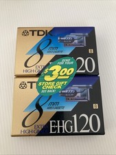 2 Pack TDK E-HG 120 8 MM Video Cassettes NEW