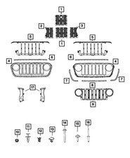 Genuine Mopar Radiator Grille 68457102AA
