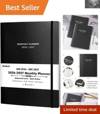 9'' x 11'' Elegant 2026-2027 Monthly Planner -  Paper & Elastic Closure
