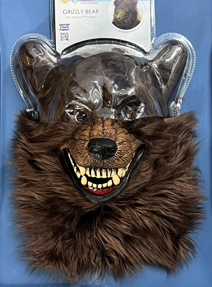 Máscara de oso pardo boca en movimiento Halloween horror Foto 2 de 2
