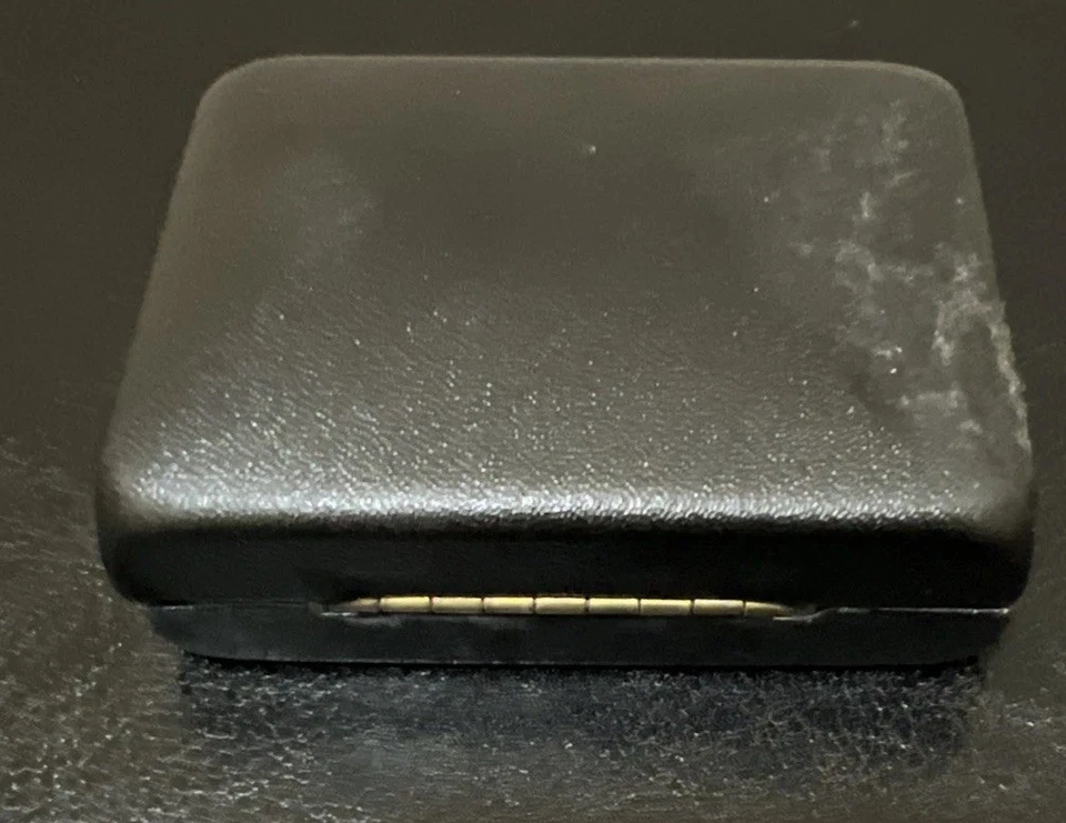 Gemelos Anson Vintage Bala Trasera Palanca Tono Dorado Negro Ónix Piedra Cuadrado Foto 3 de 4