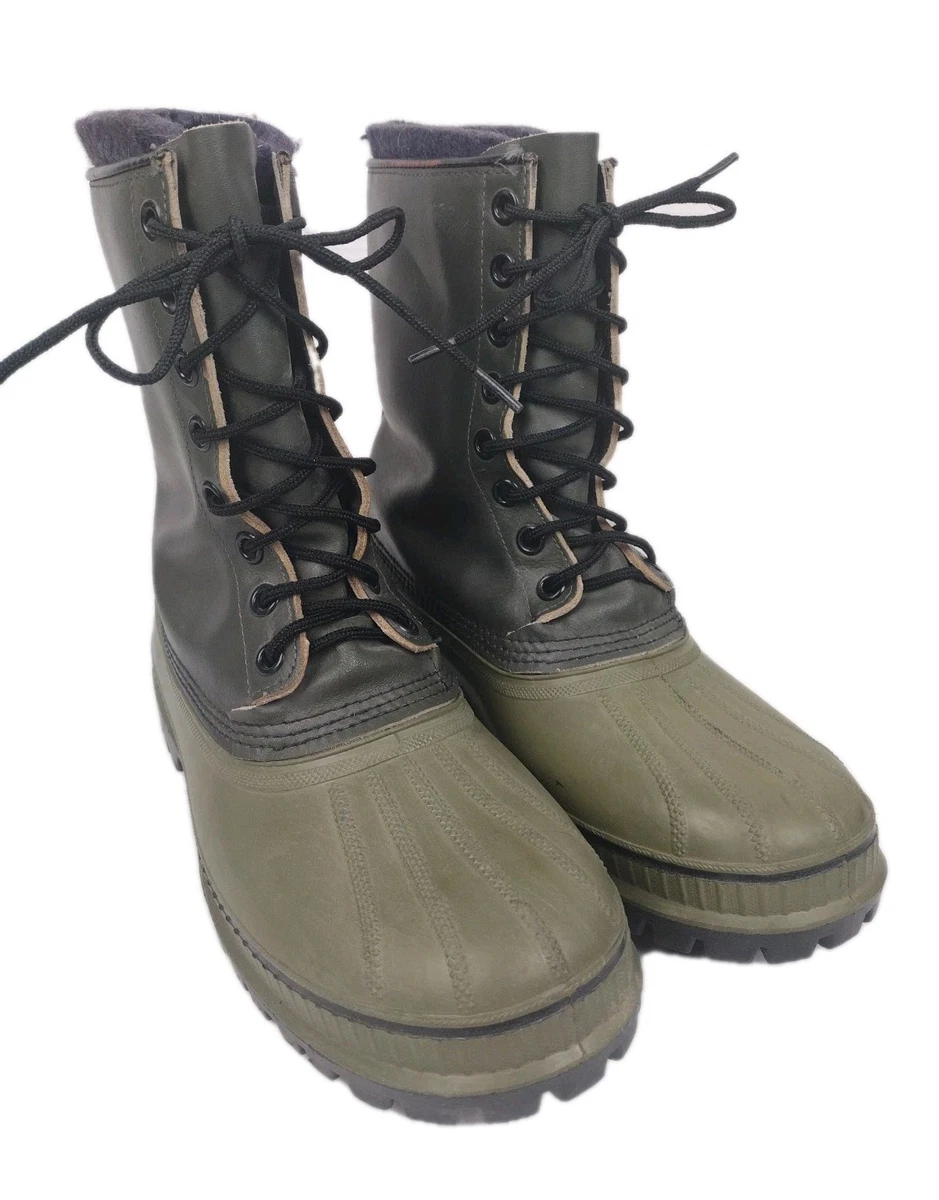 Vintage Sorel Olive Green Tall Heavy Duty Winter Pac Boots, Size Mens 11 Vintage Sorel Mark X Kaufman Boots Olive Green Wool Liner  main image 3