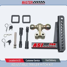 Adjustable Trailer Hitch Tow Hitch Ball 2 Receiver 8 Inch Drop Hitch 14000lb