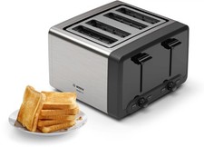 Image of Bosch DesignLine Stainless Steel Toaster Four Slice TAT5P441GB Boxed but Damaged