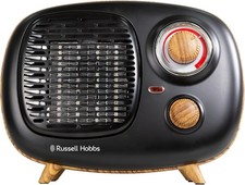 Image of Russell Hobbs RHRETPTC2001WDB Ceramic Heater Electric Heater Retro Wood & Black