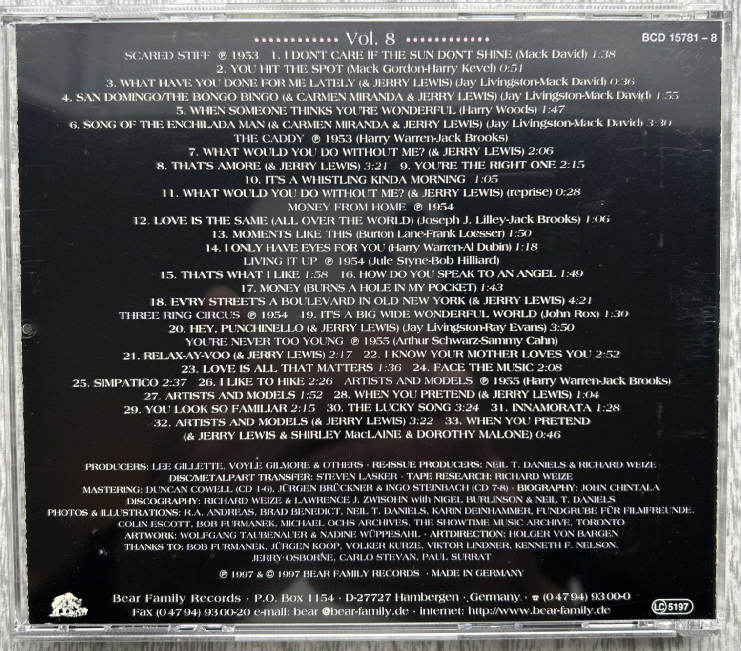 DEAN MARTIN "Memories Are Made Of This" 8xCD Bear Family Records – BCD 15781 HK