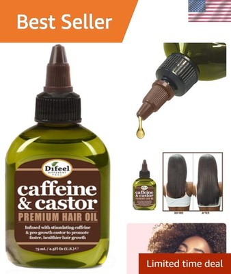 2.5 oz Caffeine & Castor Oil Hair Growth Treatment   Natural Formula