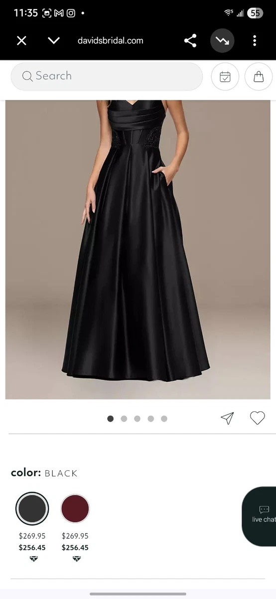 black satin bridesmaid dress products for sale | eBay