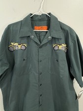 Vtg. Work Shirt Red Kap Motorcycle Mechanic Garage Repair Authentic XL Pocket