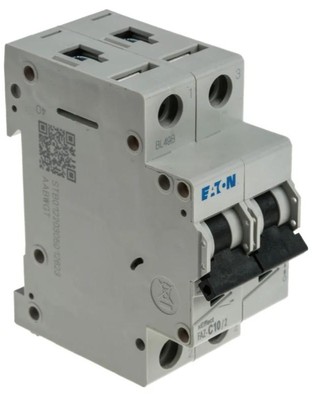 Eaton Moeller FAZ-C10/2 Xpole Circuit Breaker 2-Pole, 10A, 415VAC, C-Curve