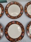 8 Vitromaster Abundance Fruits trim Dinner Plates Stoneware 10.5" Vintage — photo 7