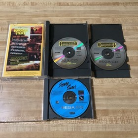 Sega CD 8 Game Lot : Fahrenheit Battlecorps Pitfall Cliffhanger Johnny Rock Read
