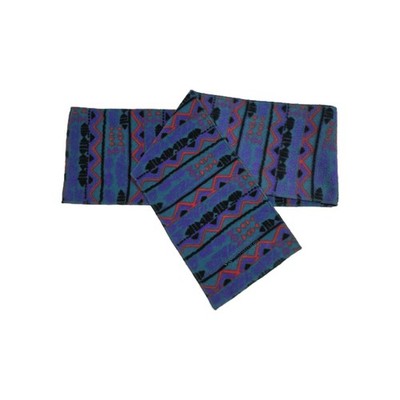 Vtg 90s Columbia Fleece Scarf Aztec Southwest Pattern Gorpcore Outdoor Chic Boho