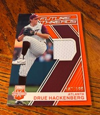2023 Panini Elite Extra Future Threads Orange RC Jersey Drue Hackenberg #107/199