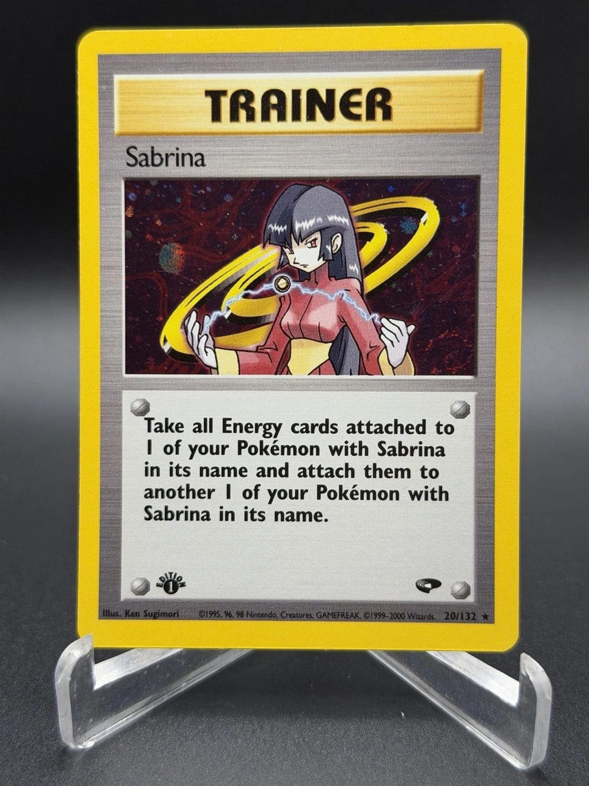 Sabrina 20/132 Gym Challenge Holo SWIRL Unlimited Pokemon