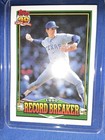 1990 Topps Record Breaker NOLAN RYAN #6 Sixth No-hitter Of His Career MVP HOF