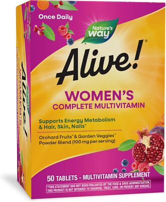 Nature's Way Alive Women s Complete Multivitamin, 50 Tablets