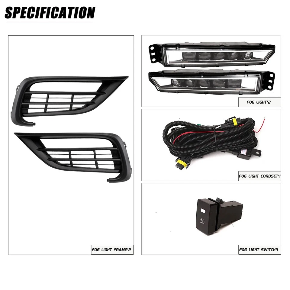 Juego de faros antiniebla para parachoques delantero Honda INSIGHT 2019-2022 + cableado Foto 2 de 4