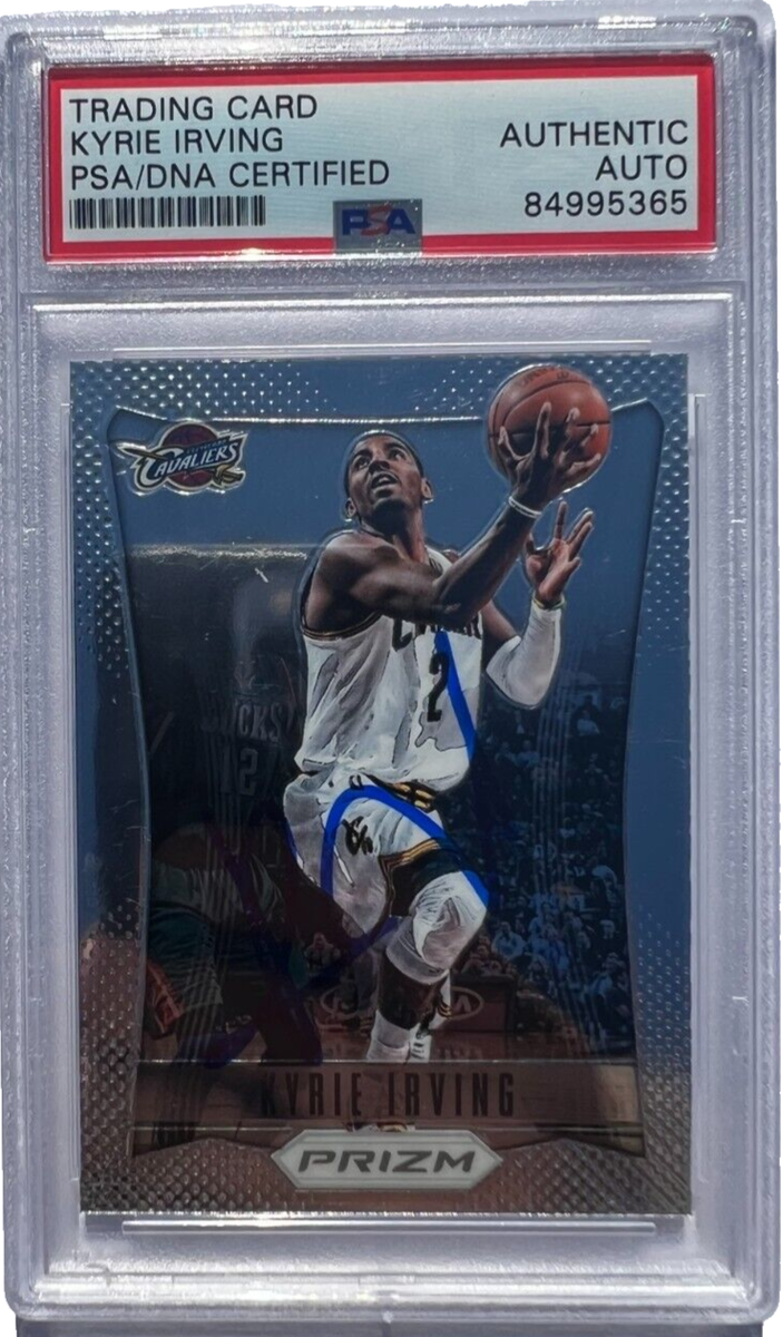 KYRIE IRVING SIGNED 2012 PANINI PRIZM ROOKIE CARD #201 AUTO RC PSA
