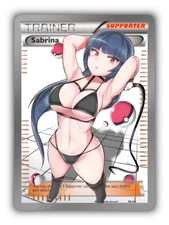 Sabrina Trading Card - Sexy Adult Anime Waifu Custom Made Trainer | PARODY
