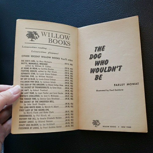 The Dog Who Wouldnt Be by Farley Mowat 1968 Pyramid Paperback - Imagen 5 de 9