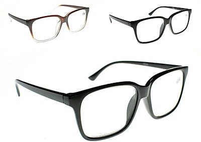FADS & FASHIONS GEEK/NERD große Unisex stylische Lesebrille in 3 Farben+1,0+1,5+2,0+2,5 TN44
