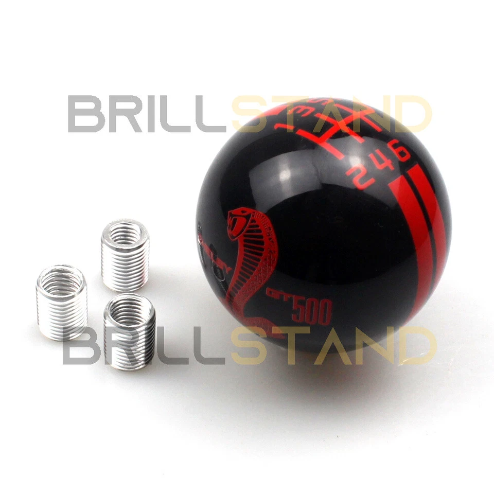 6 Speed Gear Shift Knob Manual Red For Ford Mustang Refit Cobra Shelby GT500 - Image 3 of 4