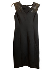 Calvin Klein Black Jewel Embellished Sheath Dress Size 6