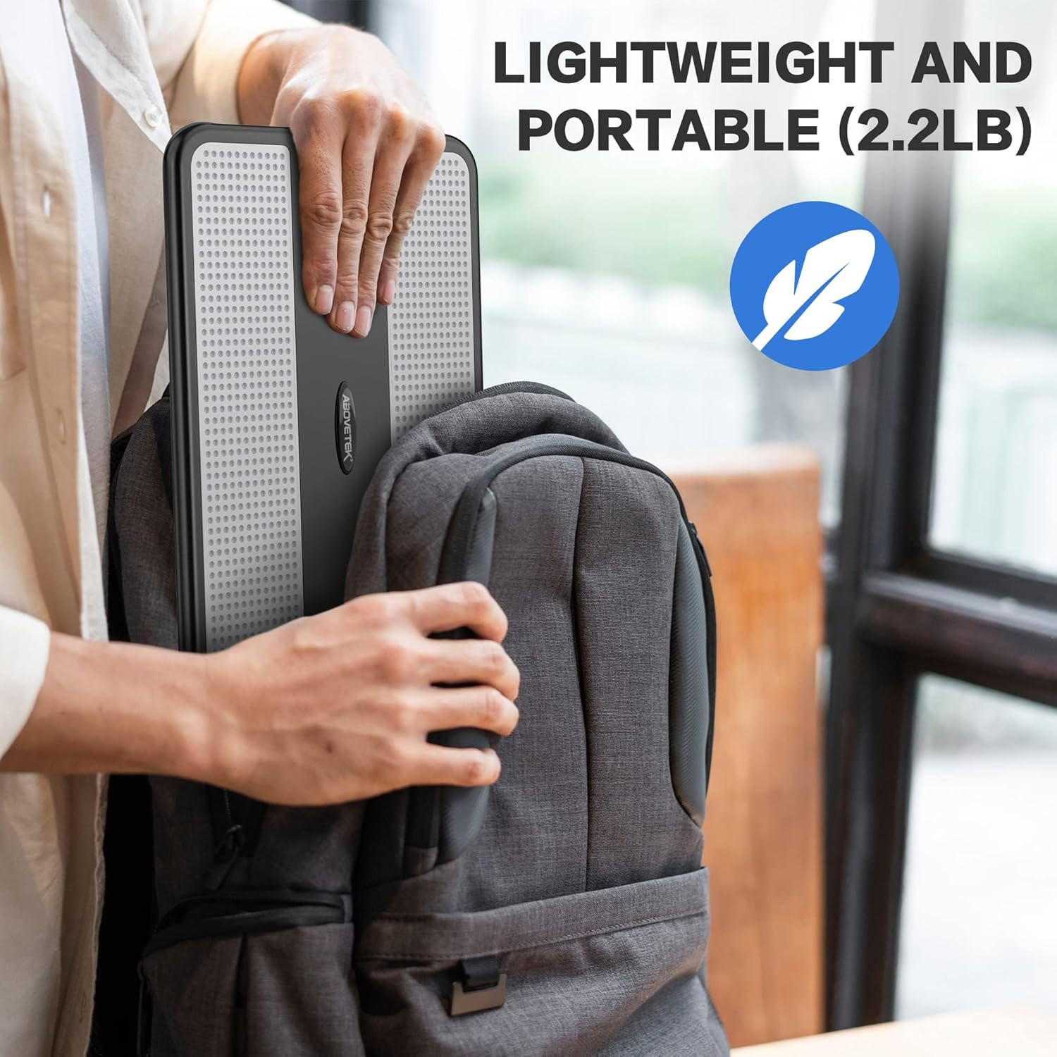 Portable Laptop Lap Desk W/ Retractable Left/Right Mouse Pad Tray, Non-Slip Heat