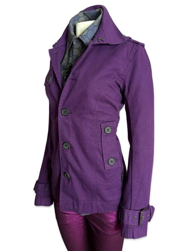 Tripp NYC Punk Joker Púrpura Disfraz de Halloween Harley Gotham Batman Chaqueta Denim Foto 2 de 4