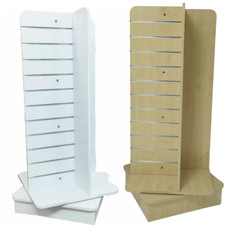 4 Way Rotated Slimline Slatwall Gondola Aluminium Inserts Display Area - 1.68m²