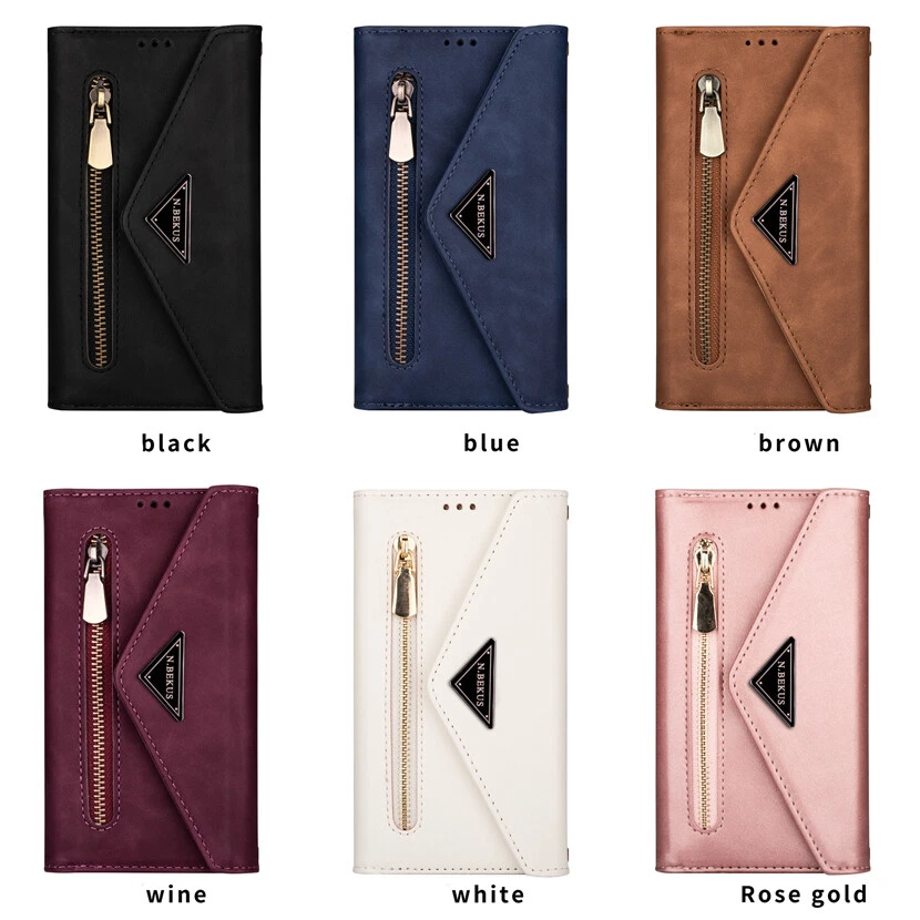 Crossbody Wallet Case Zip Multi Card Flip Cover for Samsung S20+/S21+ FE Ultra - Image 3 of 4