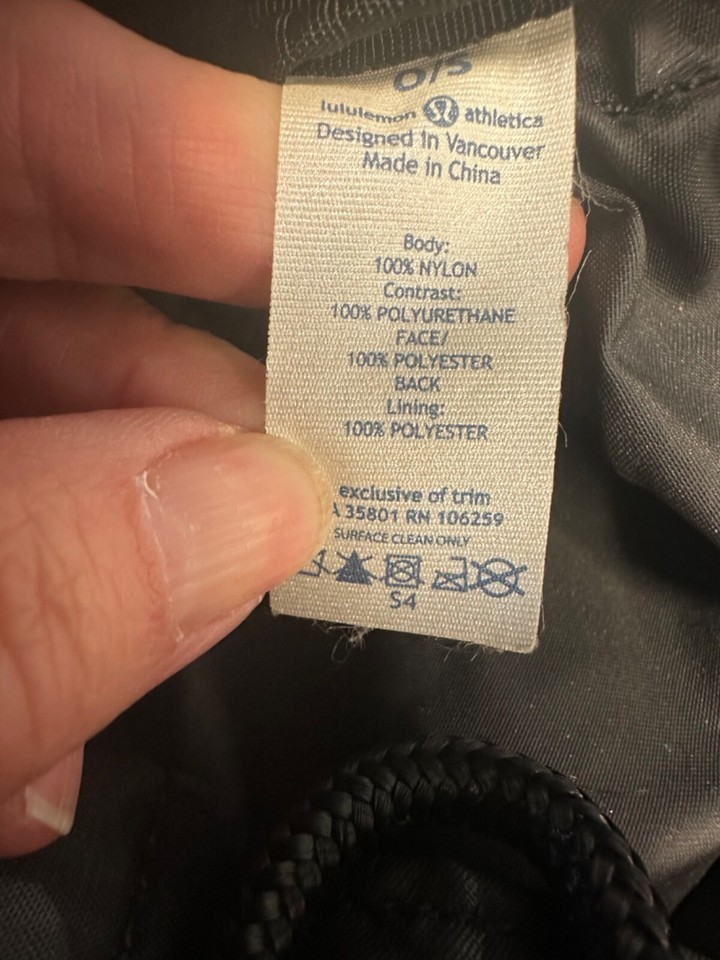 Lululemon Pack Your Practice Yoga Gym Shoulder Bag Tote Black Nylon