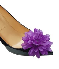 Purple Color Flower Clips for Shoes 2 pcs , Shoe Clips, Shoe Accessories