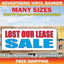 Lost our Lease Sale Advertising Banner Vinyl Mesh Sign Rent Realtor Sale Buy Pay