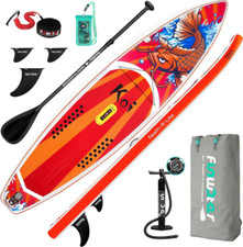 FunWater SUP Inflatable Stand Up Paddle Board 350x84x15cm, KOI FISH 