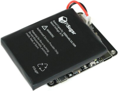 Portable PiSugar2 Plus Power Module - 5000mAh Battery for Raspberry Pi 3B/4B