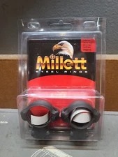 NEW MILLETT STEEL Scope Rings .22  Angle-Loc ADJ. 30MM HIGH Matte BLK #TP00715