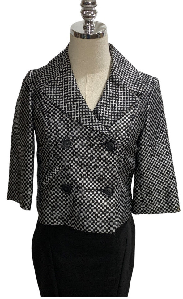 Express Design Studio Double Breasted Cropped Bla… - image 3