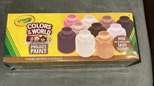 Crayola Color of the World Washable Project Paint 10 paint Bottles 2oz each New