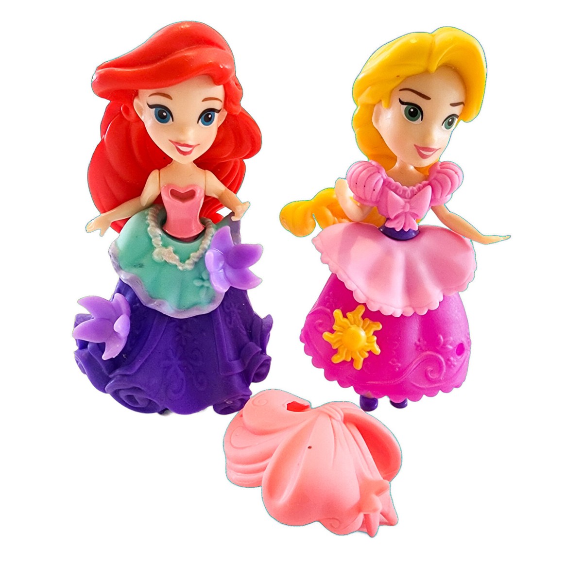 Hasbro Disney Princess Little Kingdom Snap Ins Dolls Ariel Rapunzel  Incomplete