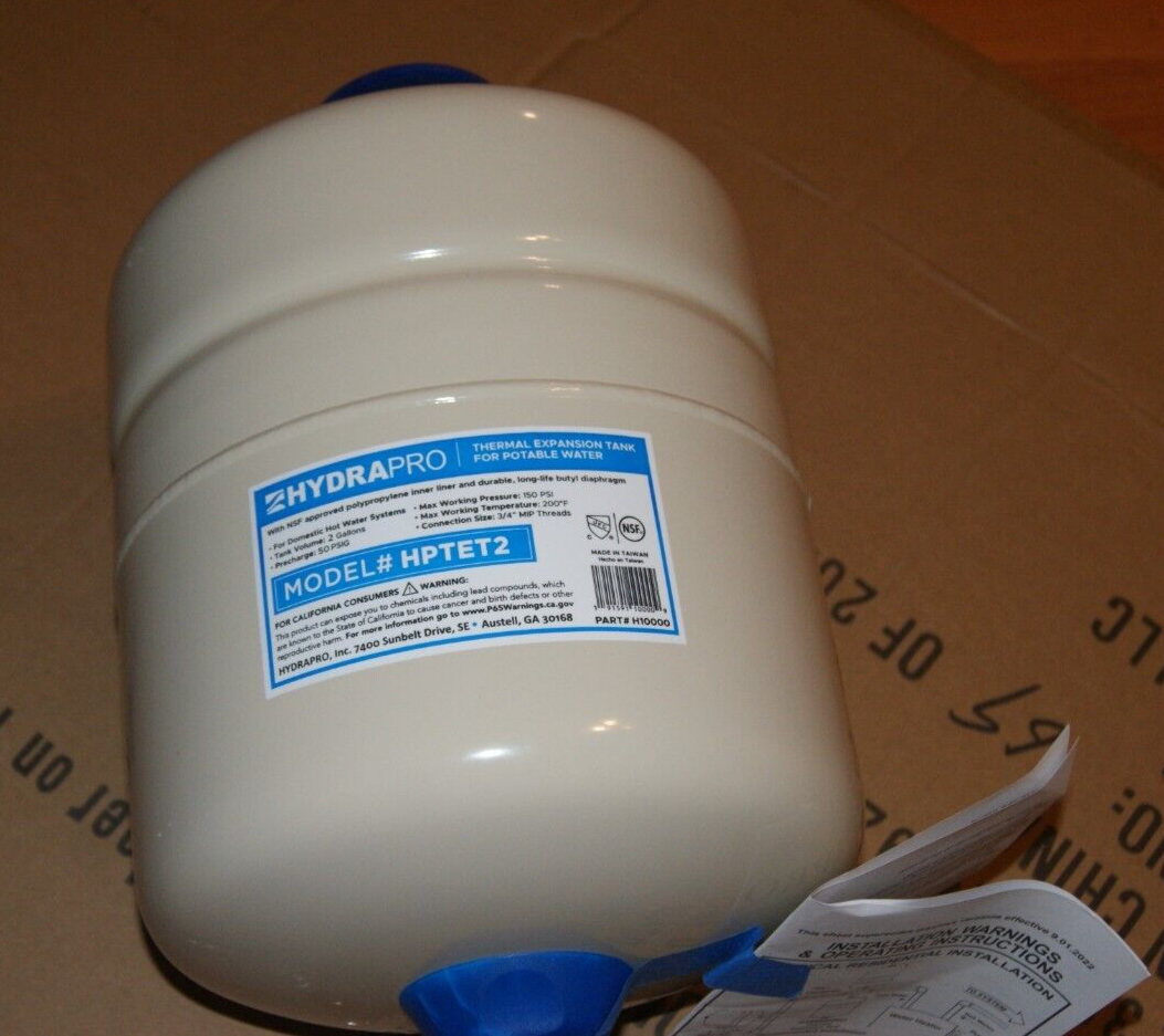 Hydrapro HPTET2 Thermal Expansion Tank Gal for Potable Water